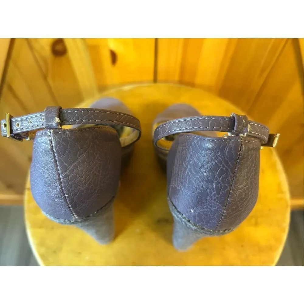 Colin Stuart Espadrilles Wedge Sandals Purple Women Size 5B